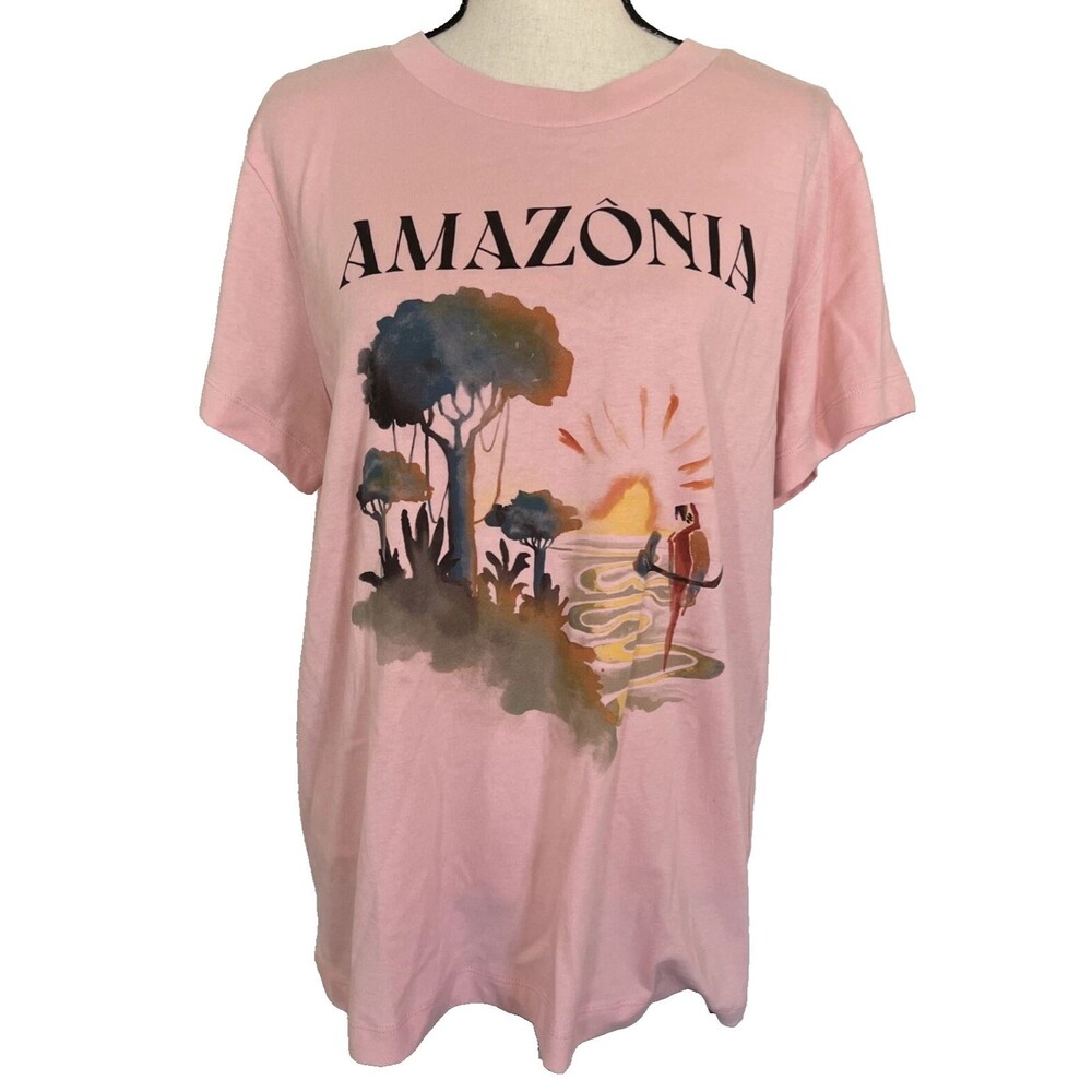 Farm Rio Amazonia Fit T-shirt Tee Women's XS Crew neck Graphic Short Sleeve NWT